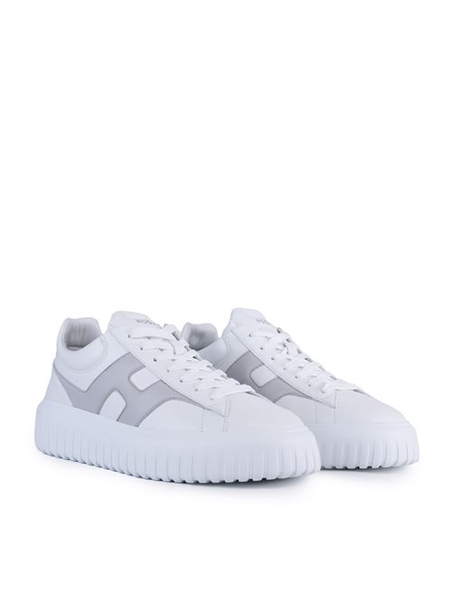 Sneakers H-Stripes in pelle Bianco Grigio HOGAN | HXM6450FE91 LE93038